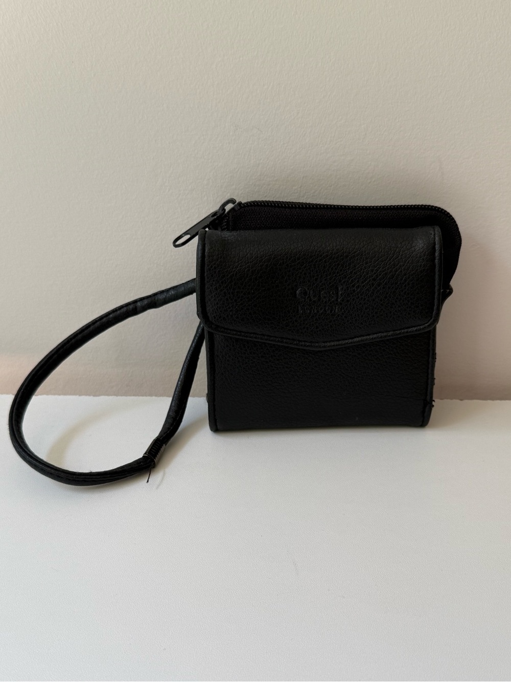 Black Leather Wristlet Wallet - Unbranded